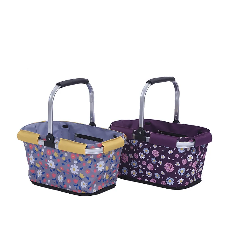 Wholesale Insulation Outdoor Picnic Foldable Supermarket Shopping Carrying Baskets Home Storage Basket