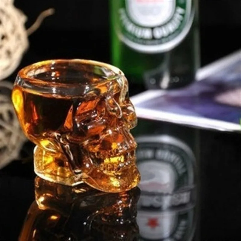 Christmas Crystal Skull Head 75ml Shot Cup Crystal Glass Transparent Tea Clear Bottle Whiskey Wine Vodka Wine Cup Glasses