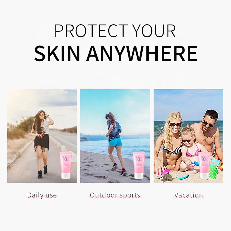 Halal Face Skin Care Whitening Sunblock Sun Screen Lotion Sunscreen Cream Spf 50 Organic Sunscreen Cream