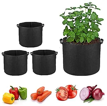Hengze Eco-friendly  Non-Woven Fabric Seed Potato Vegetable Fruits Nursery Plants Grow Bags