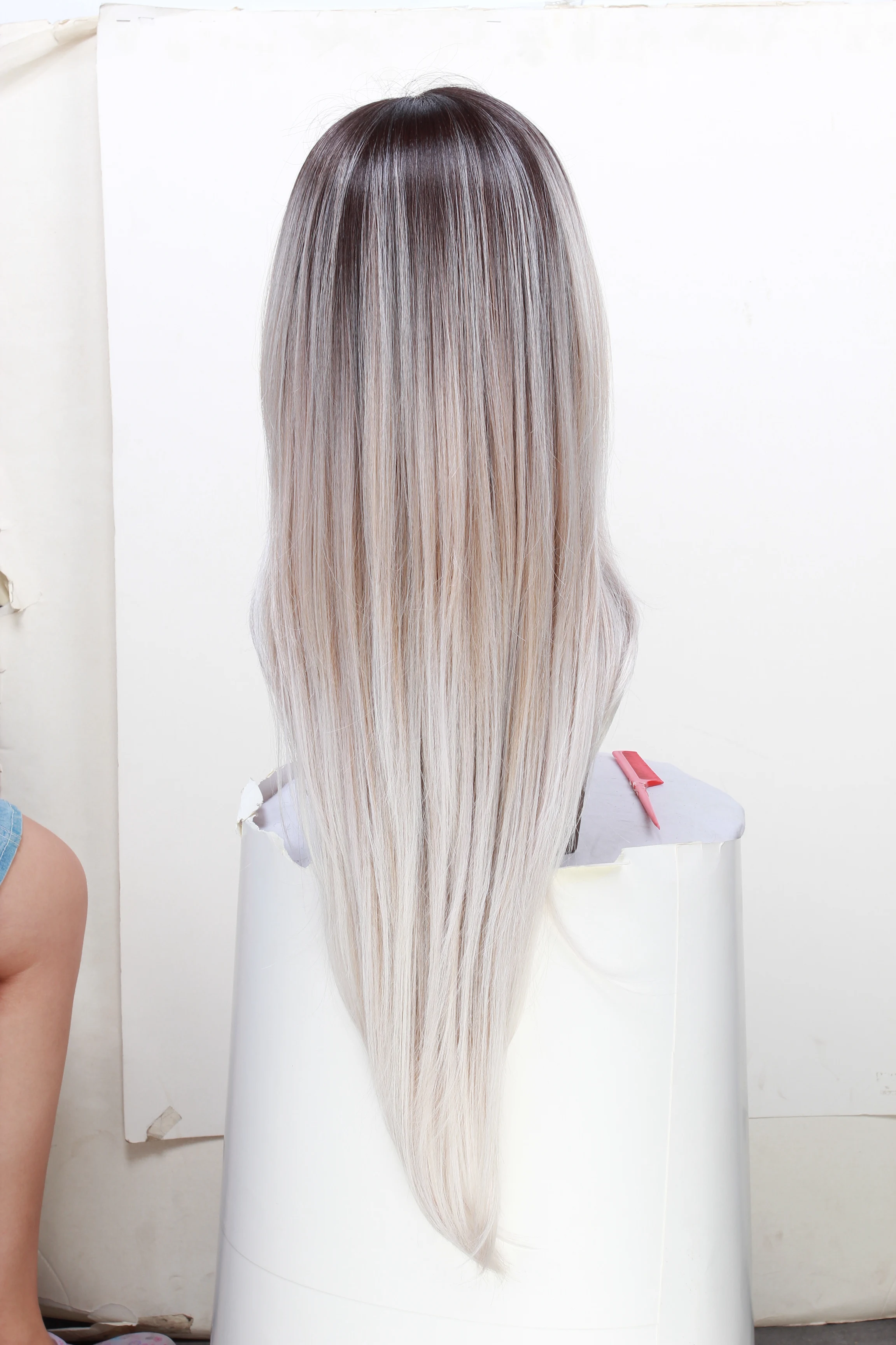REBECCA Noble Manufacture Lace Synthetic Wig Silky Straight Mix Colors Synthetic Lace frontal Hair Wigs All Colors