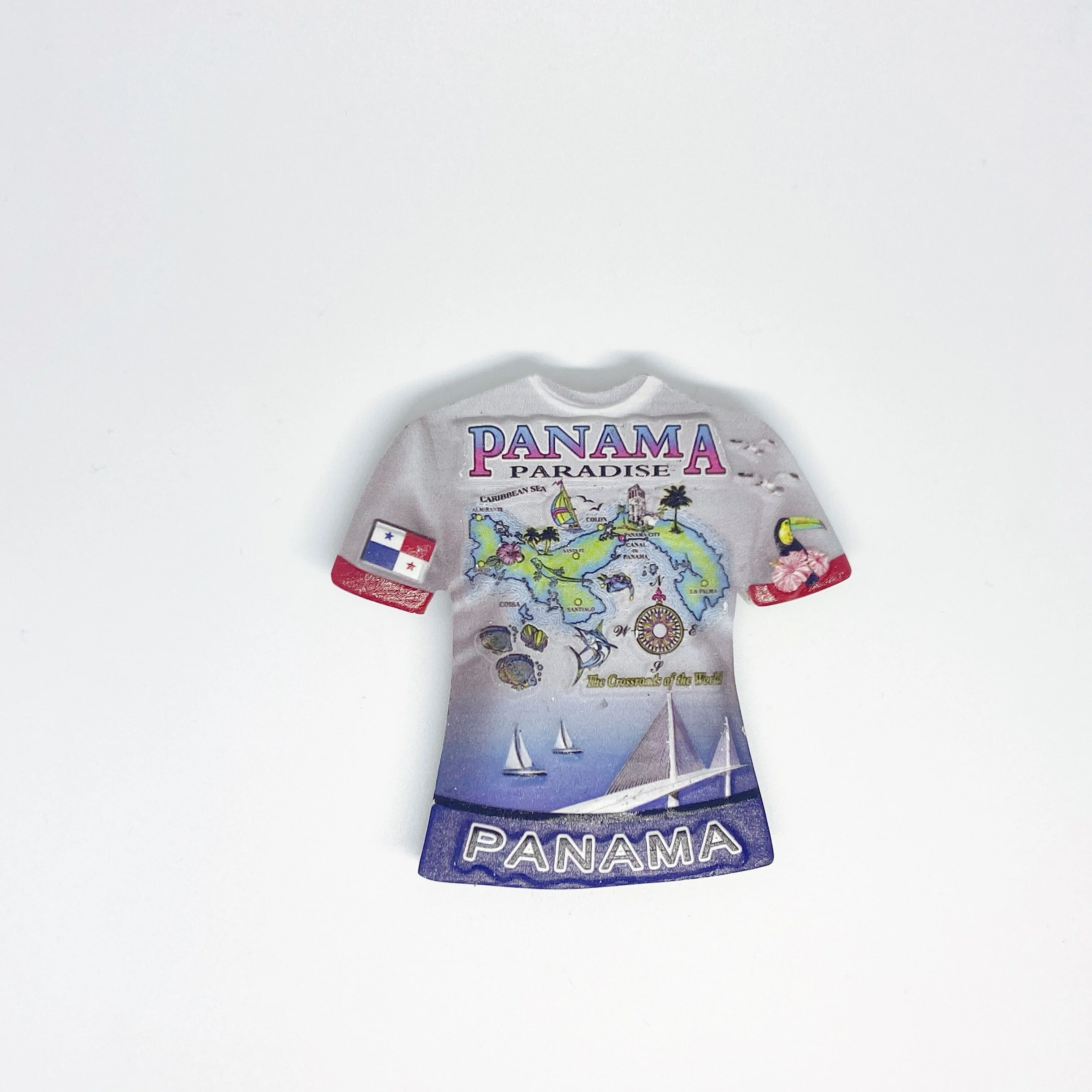 YIWU BaiWen  Manufacturers wholesale  cheap   tourist Panama  resin craft 3d fridge magnet souvenir gift