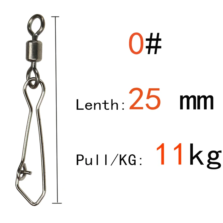 Easy to use quick tool free  Fishing swivels with Hooked Snaps