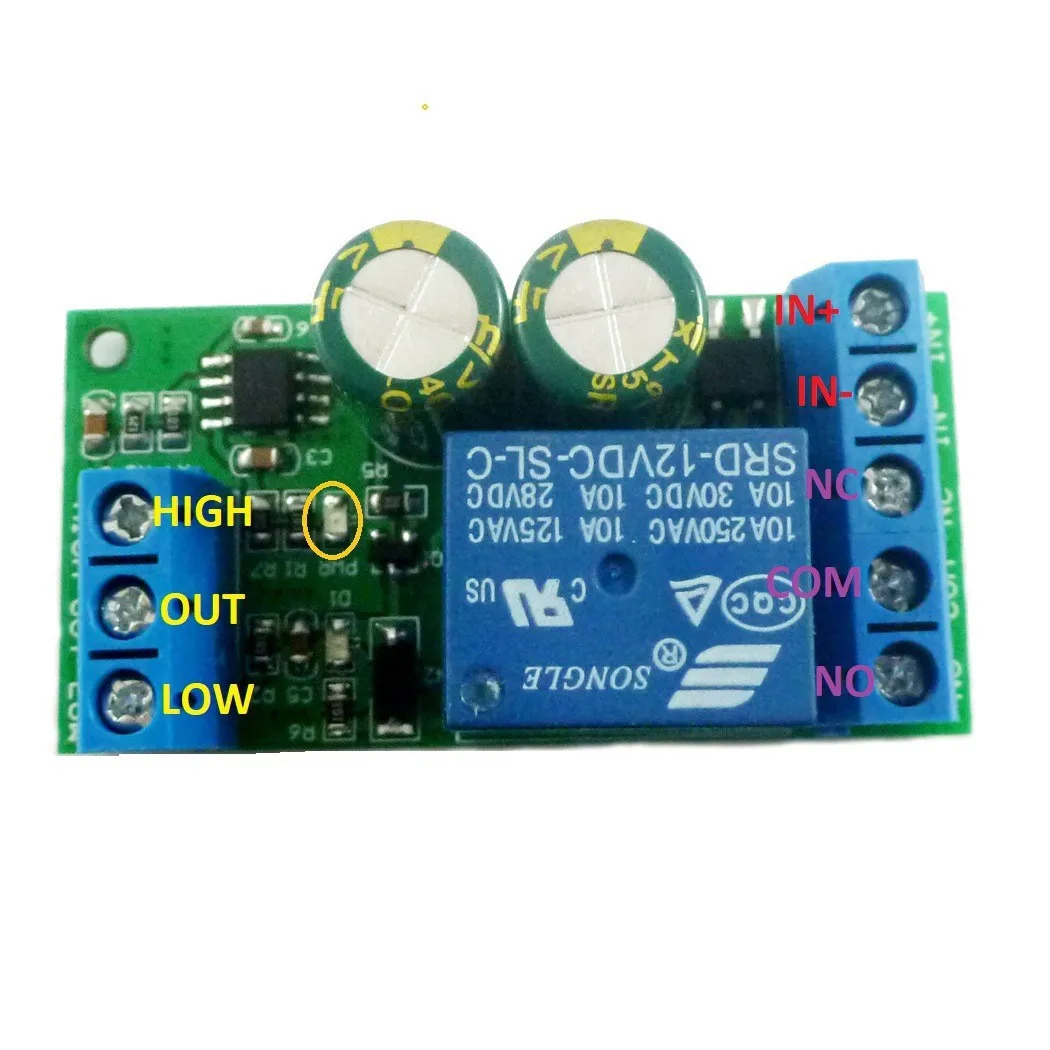 12V automatic water level controller Level sensing switch solenoid valve motor pump automatic control relay board