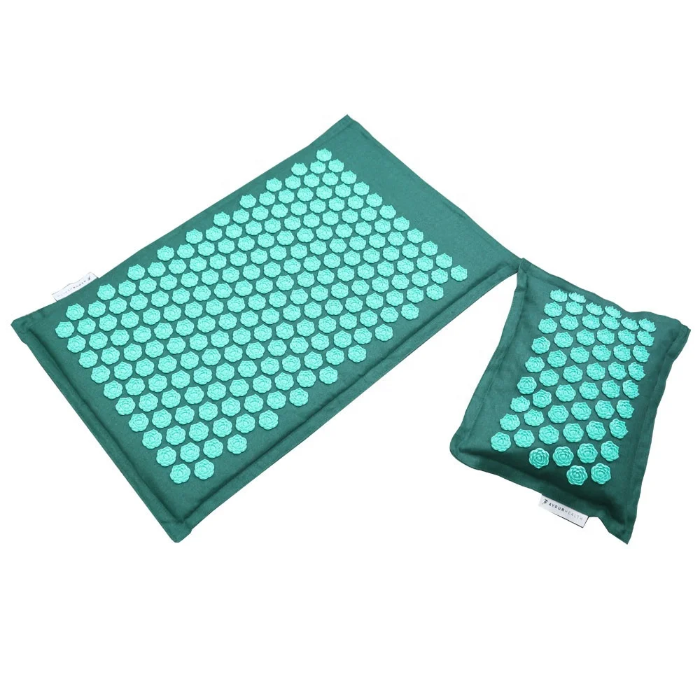 
Natural Linen Acupressure mat Coconut fiber Buckwheat husk Lotus spike Yoga massage mat Massager Cushion Pain Relieve Stress 