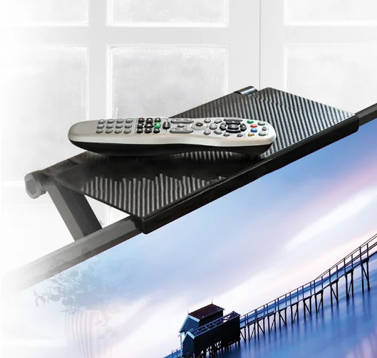 Screen Top Shelf TV Screen Caddy Holder Adjustable Screen Rack Foldable Monitor Top Shelf Mount Organizer Stand Bracket Holder