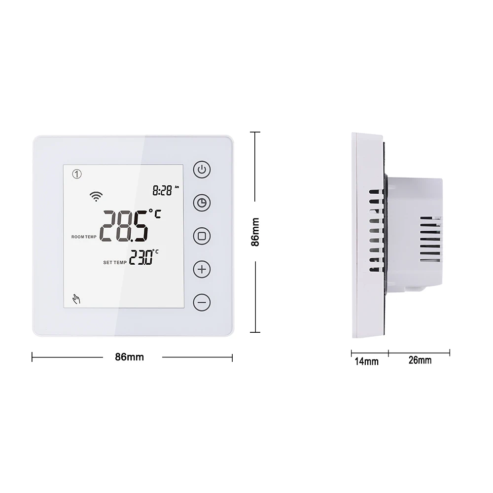 LCD Display Room Thermostat for control electric underfloor water heating water heating with back light display