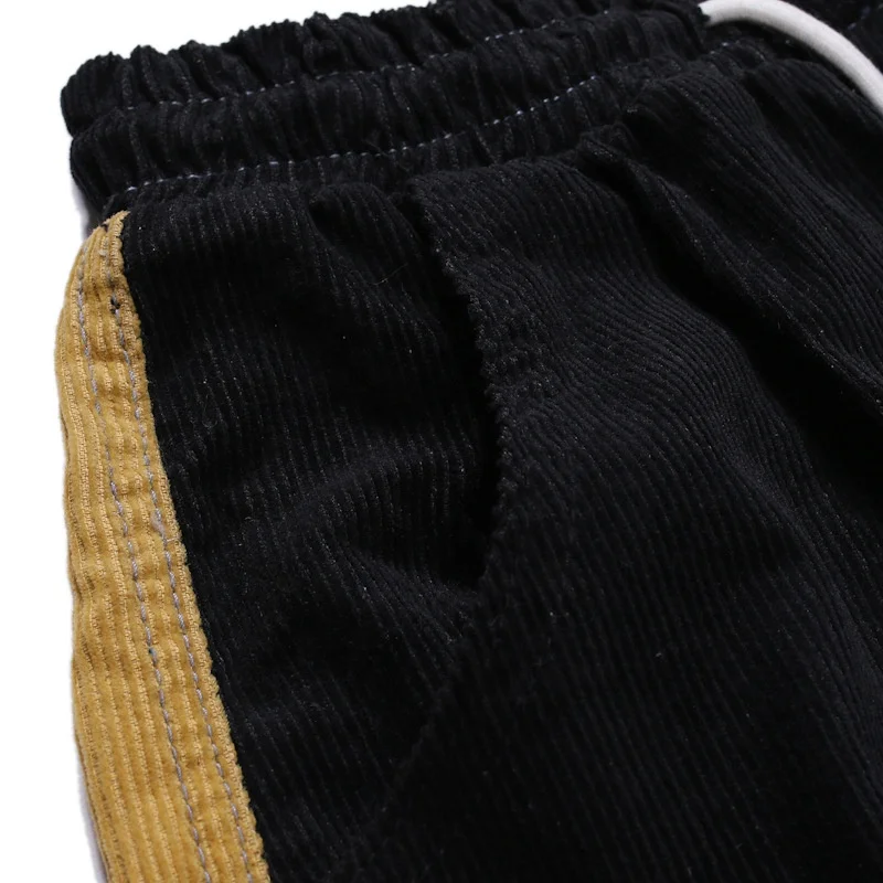Low Moq Spring Autumn Hot Sale Mens Long Colorblock Corduroy Casual Straight Pants