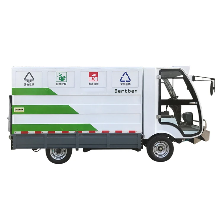 2021 New Promotion Mini Electric Four-wheel Rear-loading Garbage Truck