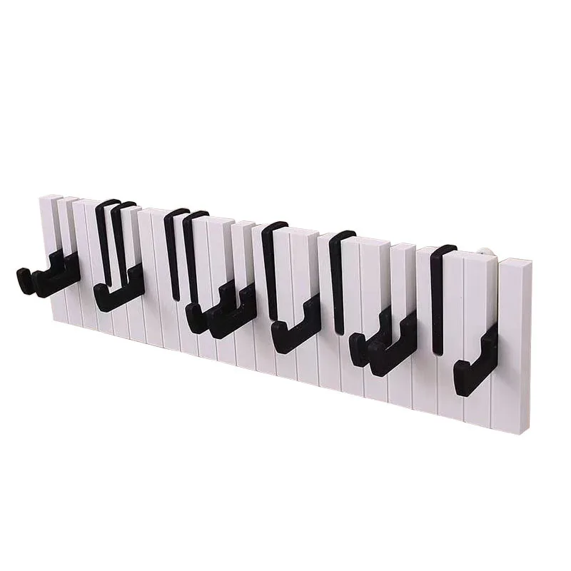 Hot Sale Piano Theme Creative Storage Hook Wooden Hanger Wall Hook And Hanger