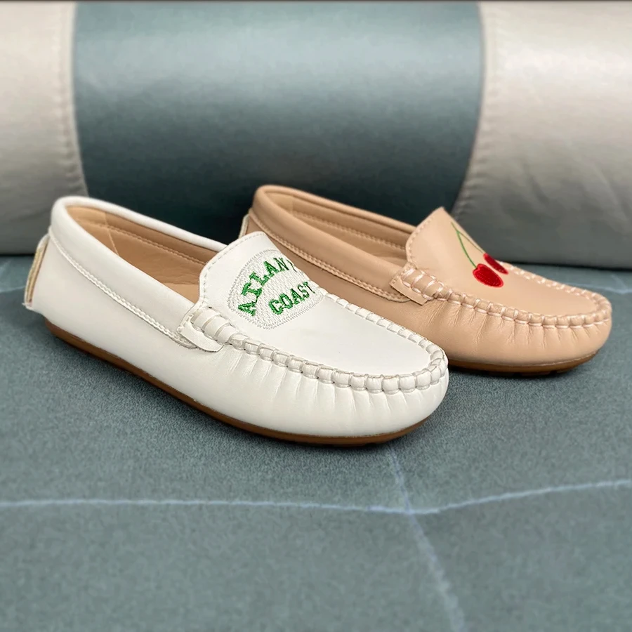 New Kids Boy Kids Leather shoes Moccasin Loafer Soft Outdoor Fashion Boat Shoes Kids Loafer