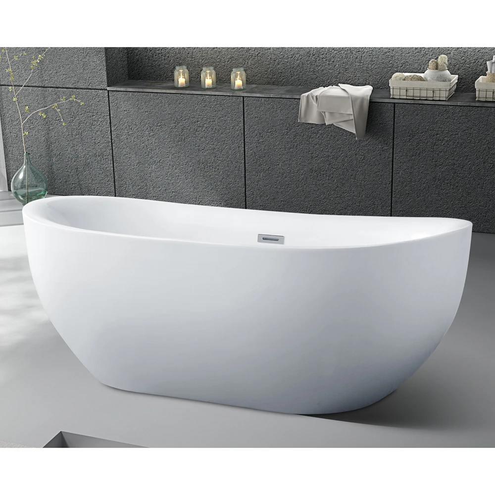 custom made 1 person solid surface soaking bathtub freestanding acrylic