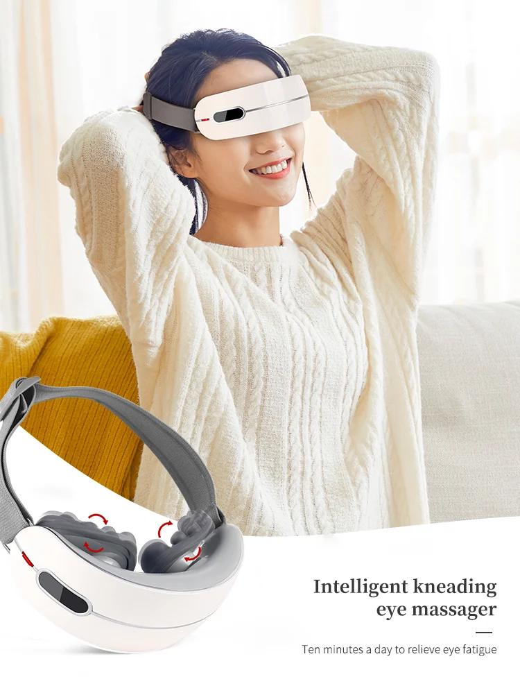 Электронная 3D маска для глаз с воздушным давлением Viewsonic Массажная скульптура магнитная горячая холодная интеллектуальная золотая перезаряжаемая массажер
