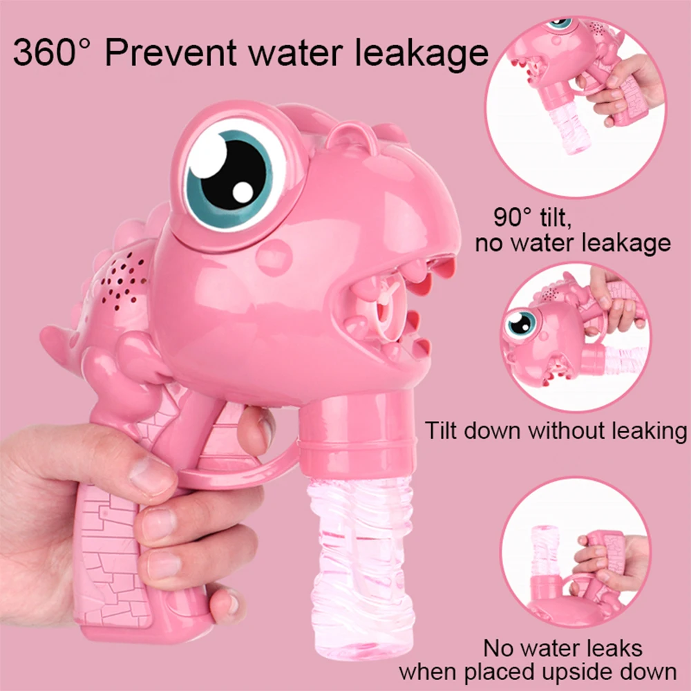 Summer Outdoor Light Up Animal Shape Soap Bubble Gun for Kids