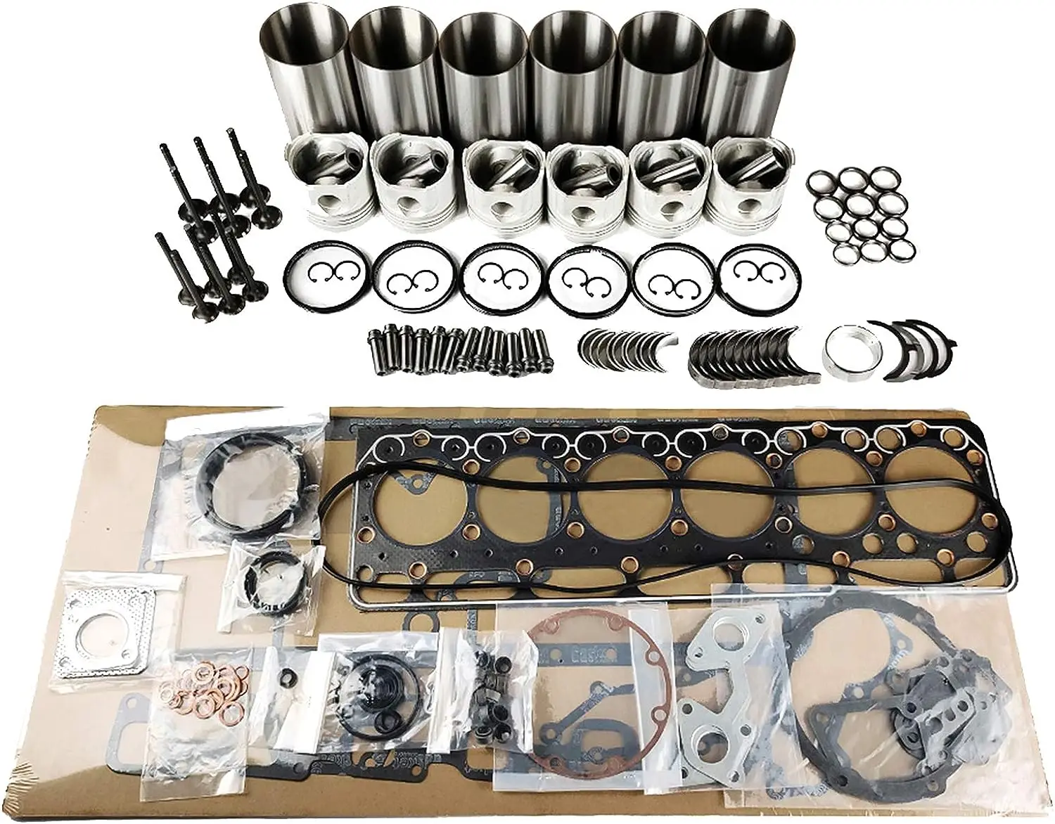 EK100 Engine Overhaul Rebuild Kit With Valves Compatible for Hino EK100 Engine NEW