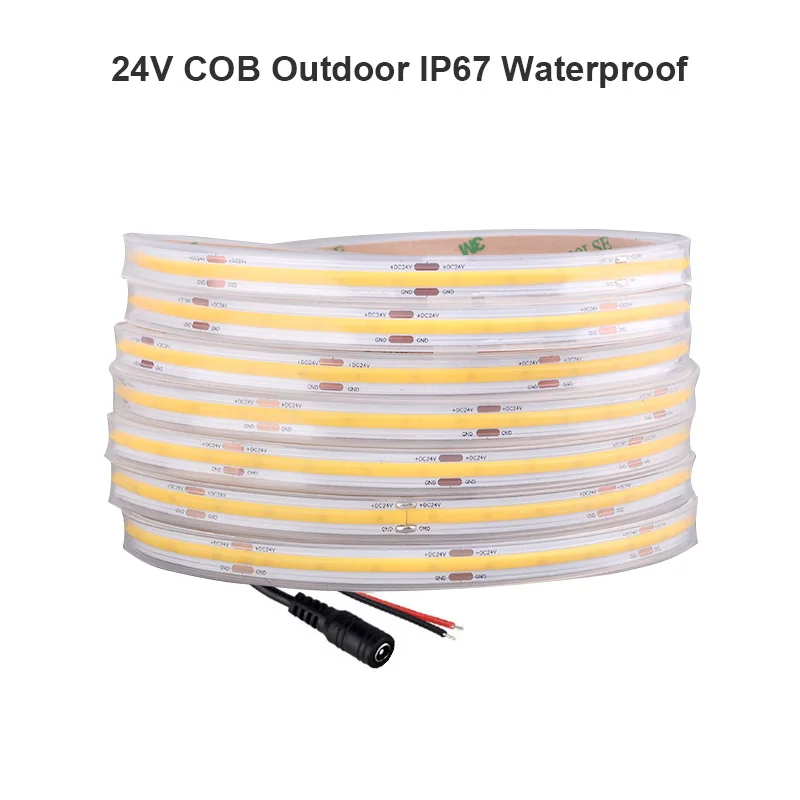 COXO Cob Led Strip Ip68 Ip67 Ip65 Ce Rohs ul 24v 12v 8mm 5mm Light Outdoor Waterproof