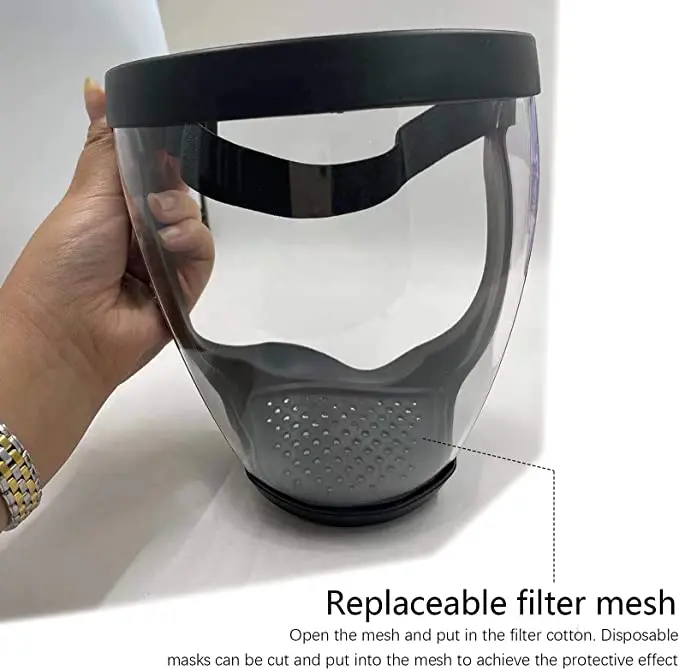 face shield with glasses frame