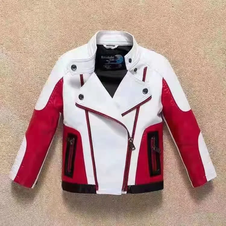 WP0 kids boys leather jacket kids jacket for baby coat boy jackets casual children clothes wholesale outfit