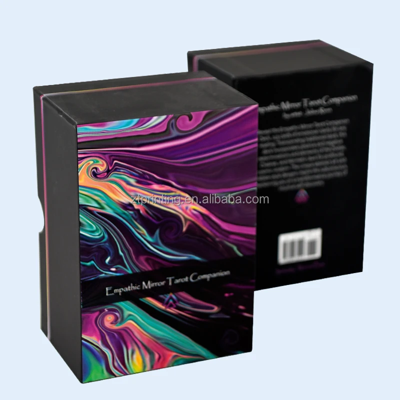 2024 Oracle Playing Wholesale Game Customized Flash Decks Daily Positive Affirmation Guidebook Gold Edge Tarot Cards