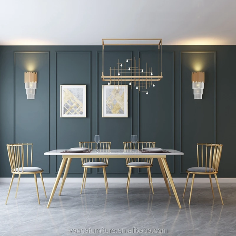 Coffee shop chair  gold metal wire chair wedding chair