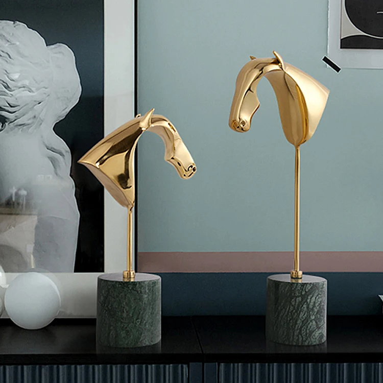 Light Luxury Brass Horse Decoration Study Opening New Home Gift Creative Home Ornaments