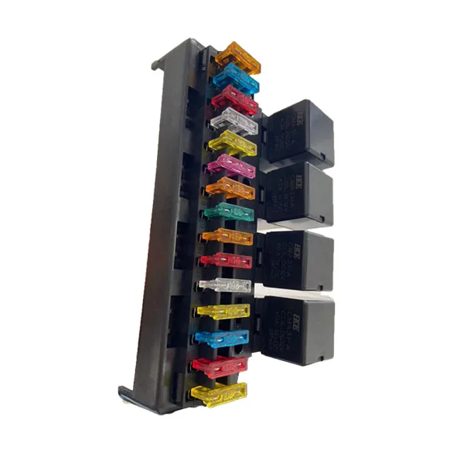 15 Way Fuse Block 15-Input 15-Output Automotive Fuse Box Wired ATO ATC Panel Mounted Fuse Holder DC 12 Volt