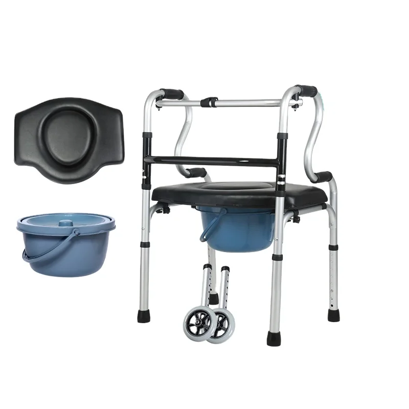 OEM/ODM Foldable Stainless steel alker with Adjustable Height Easy Operation the elderly crutch buoyancy aids walking