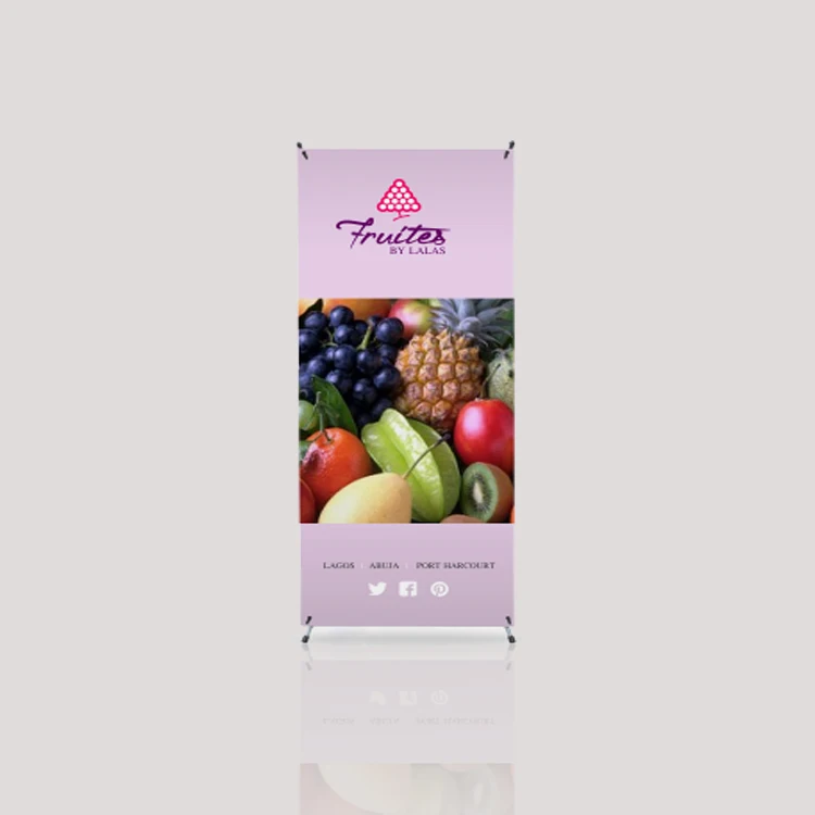 Economical Black X Banner Stand Display Korean Style Roll-up Stand for Indoor/Outdoor Advertising Sea/Air X Stand