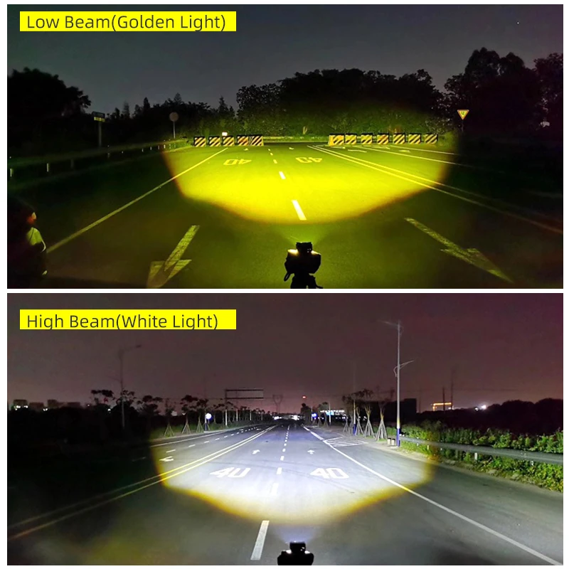 Motorcycle Lighting System Dual Lens Faros Motos multicolor LED Work Light Projector Mini Led Lights For