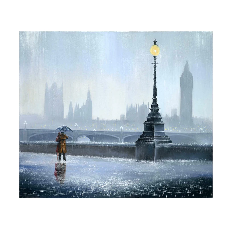 Romantic Rain Umbrella Best Sale Man Woman Sweet Couples 5d crystal cuadros decorativos abstract painting diamond painting kit