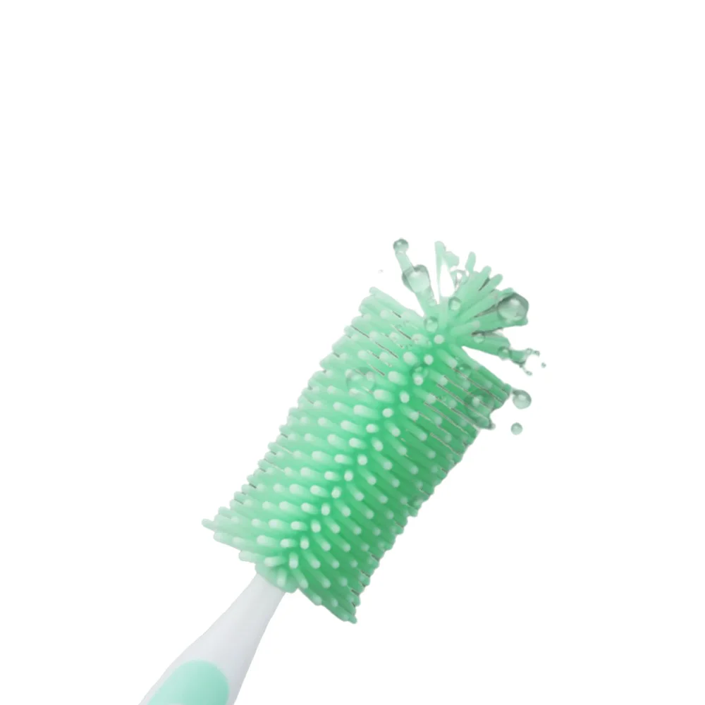 
Wholesale Flexible Long Soft Natural Silicone Eco Friendly Baby Feeding Bottle Cleaning Brush 