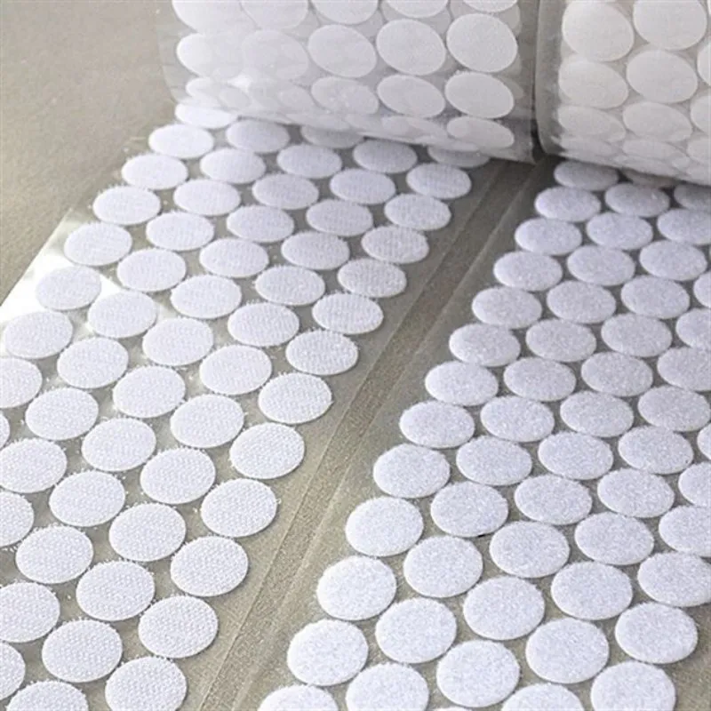 Dansky Manufacturer supply Custom Sticky back no sew 20mm  Hook and Loop dots glued coins rounds circles