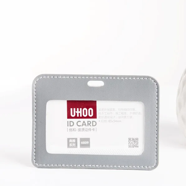 Мягкий кожаный держатель для карт uhoo 6809 удостоверения личности медсестры шнурок и катушка Бейджа