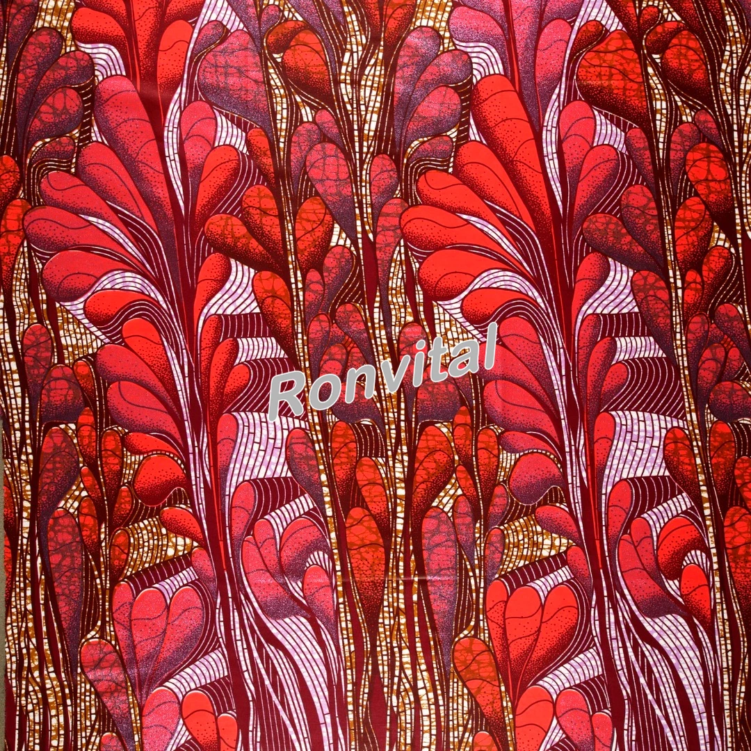 Factory direct sale woodine super deluxe wax fabric/ Made to order fashion fabric pearl powder printing wax fabric