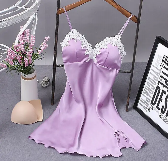 
Pajamas Sexy Wedding Cheap Wholesale Custom Women Silk 100% Nightgown For Honeymoon 