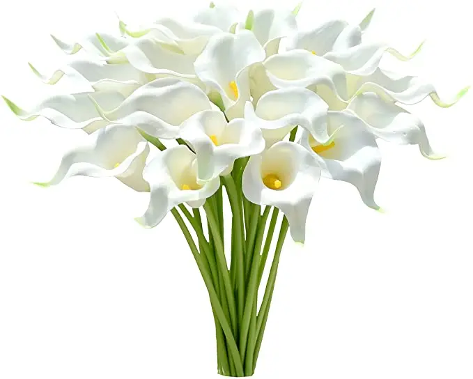 Home Decor White Calla Lily Artificial Flowers Calla Lily Bouquet For Wedding Bouquet Bridal
