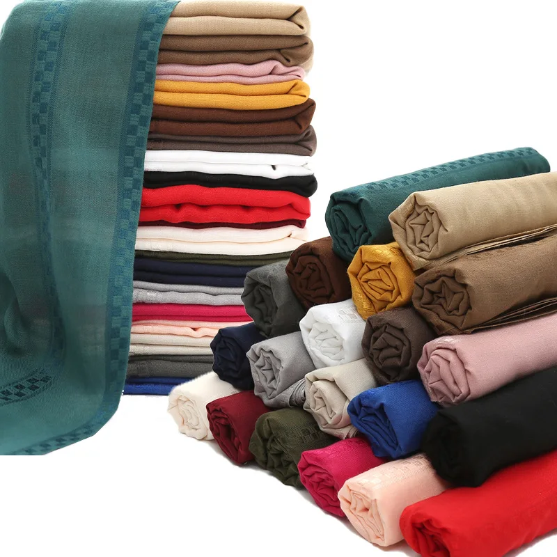 
Georgette Plain Bubble Hijab Muslim Tudung Woman Shawl face scarf 
