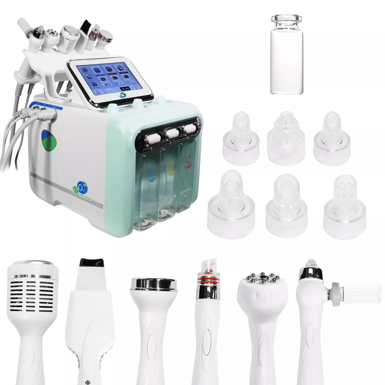 Lowest Cost 7 In 1  Hydra Oxygen Aqua Peel Hydrodermabrasion Oxygen Jet 6 In 1 Green Generation 2 H2O2 Hydro Facial Machine