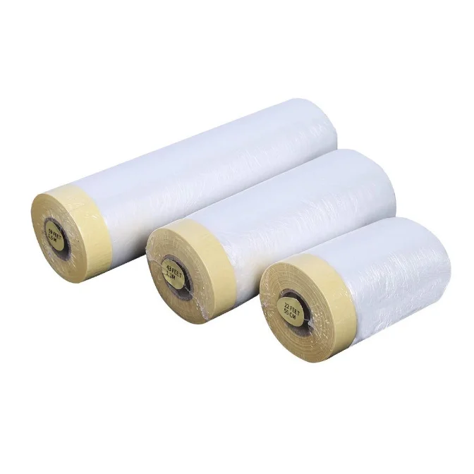 Pre Taped Masking Film Roll 55cm width