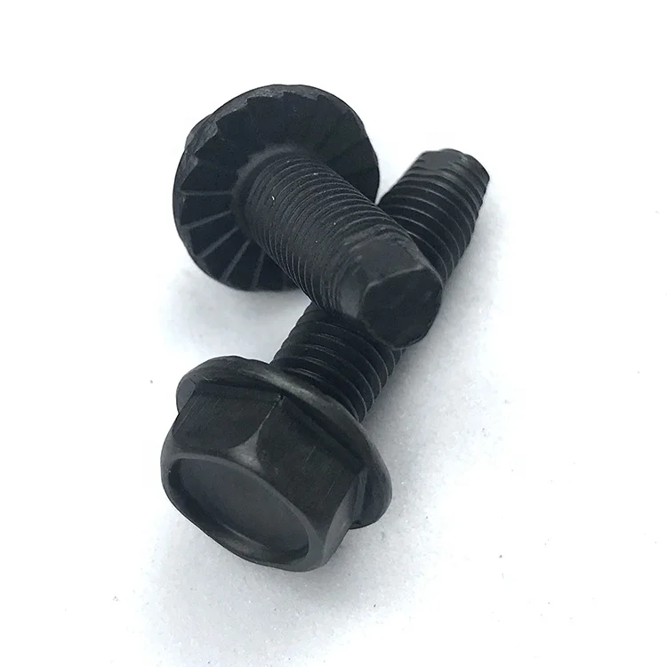 Carbon steel Indented Hex Washer Head 7/16 inch Across The Flats Tri-Point Thread Forming Bolts with Serrations Under The Head