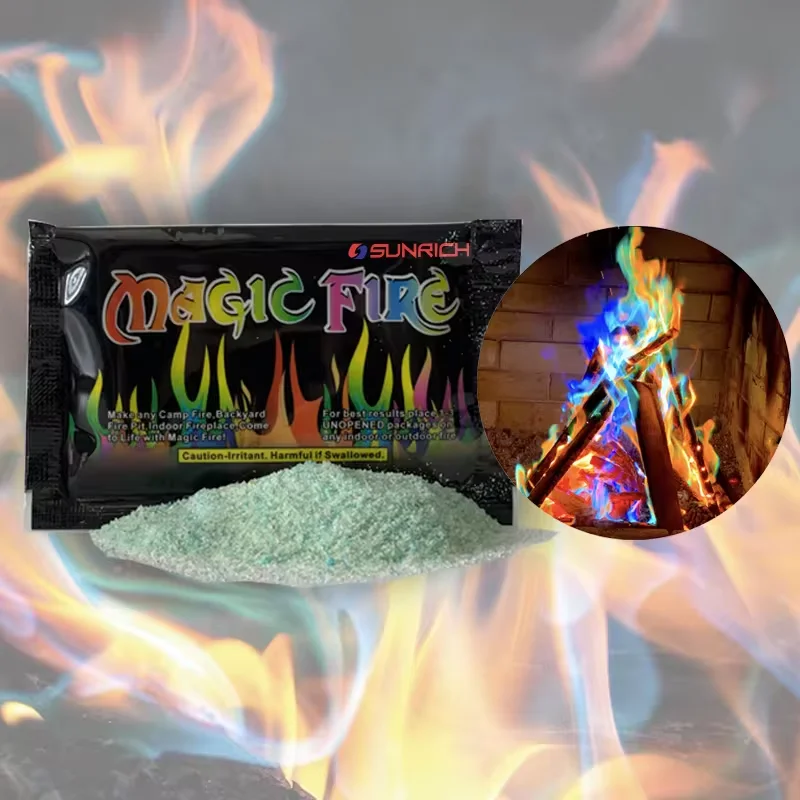 Factory Mystical Effect Metal Magic Fire Powder Creates Vibrant Colored Flames for Bonfires Fireplaces Party