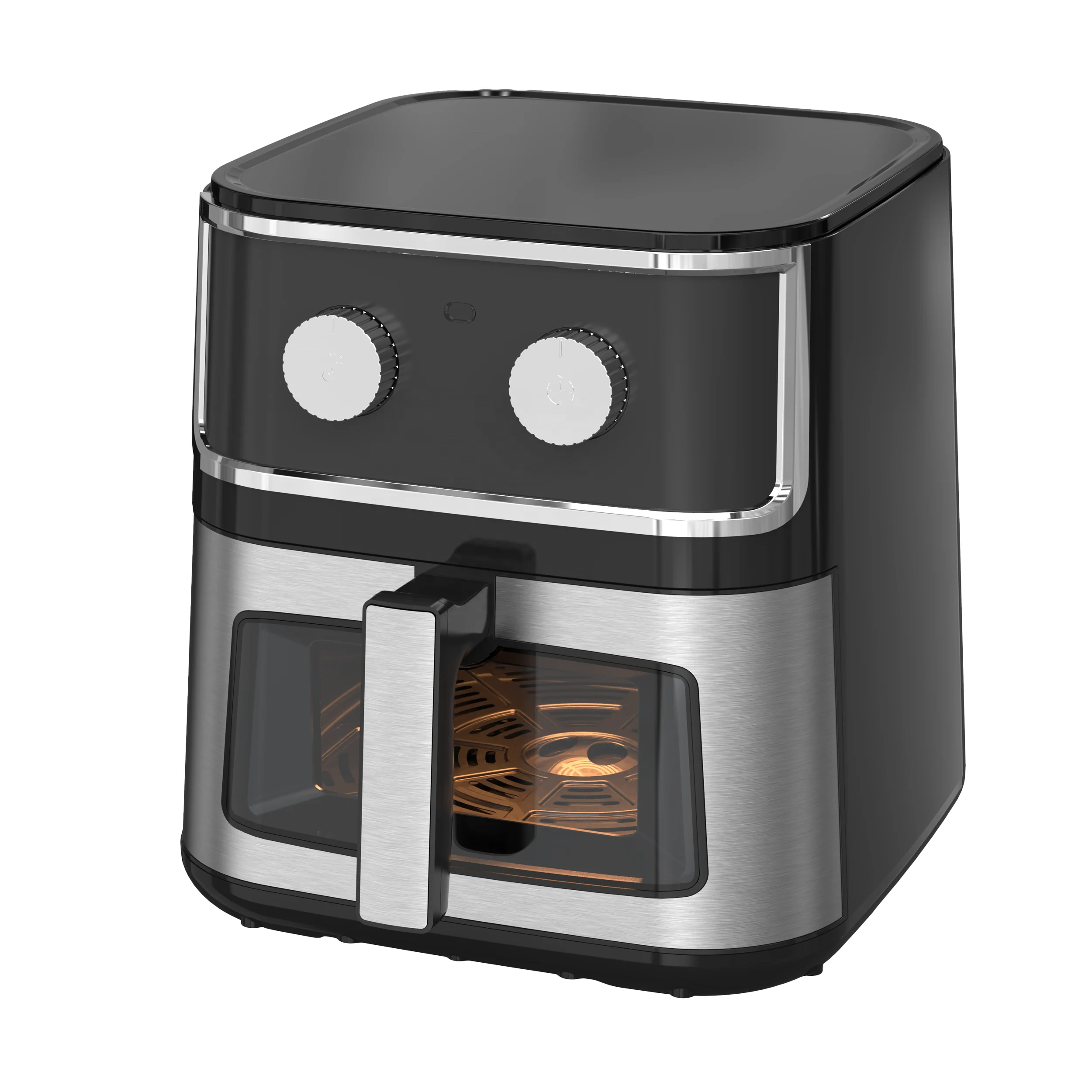 China sale stainless steel commercial glass electric digital industrial small dual double de 8l machine oven smart air fryers