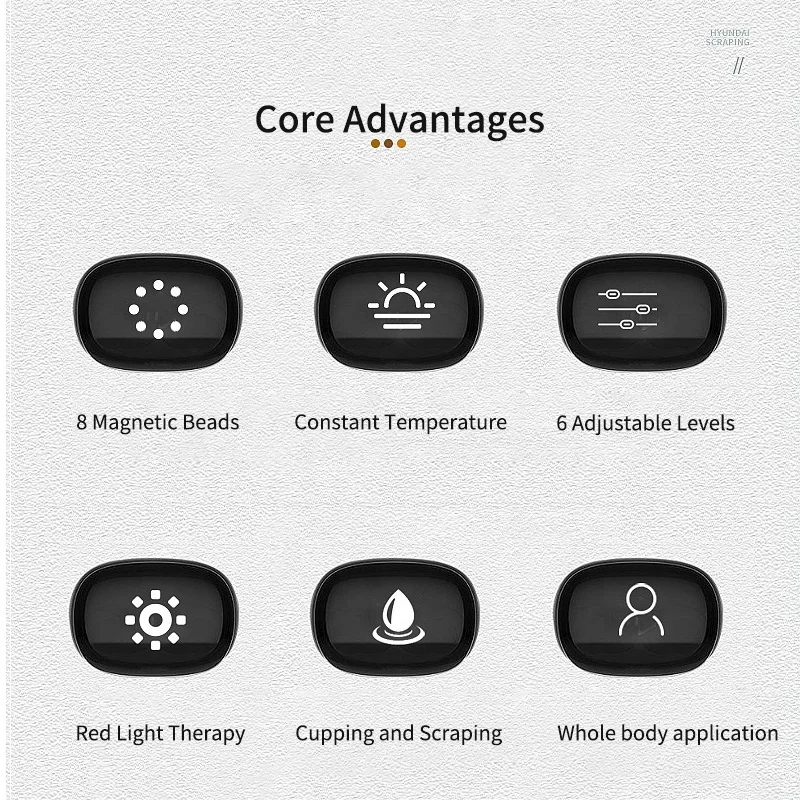 Hot Selling Portable Electric Scraping Instrument Massage Warm Body Gua Sha Device