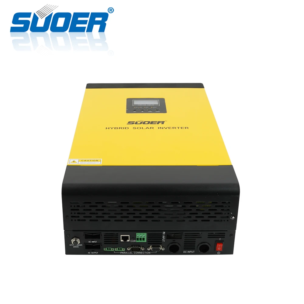 Suoer 48V 230V 5000VA 5KVA Single Output Hybrid Solar Inverter off Grid High Frequency