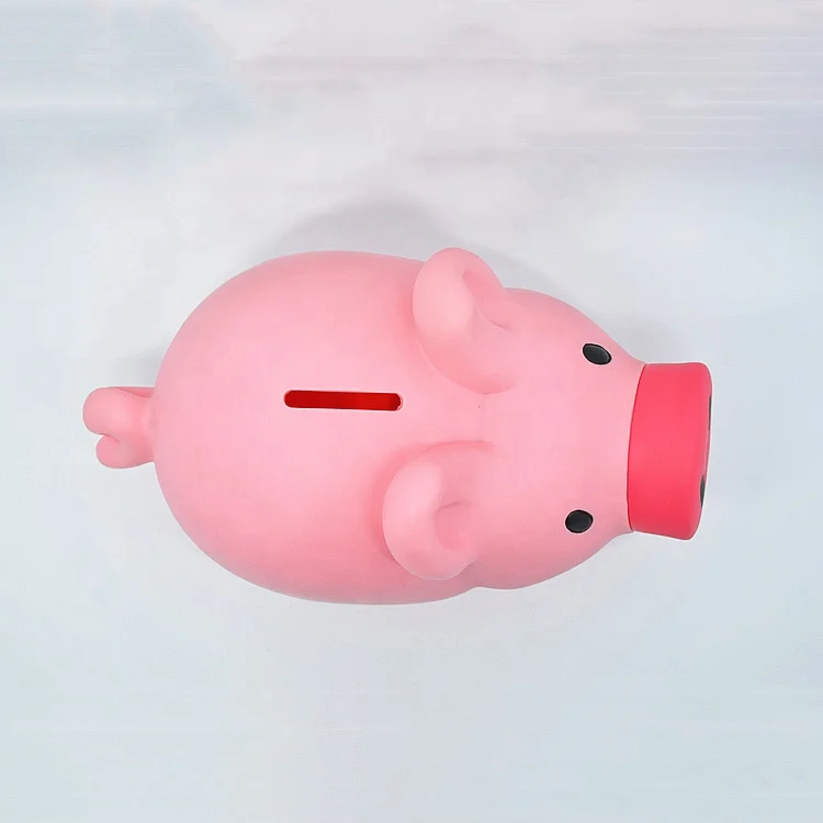Wholesale Promotional Custom Safe Plastic PVC Child Big Pink Pig Shape Piggy Bank