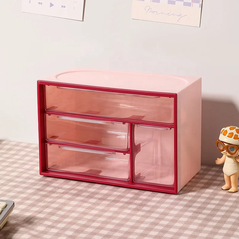 Hair Jewelry Organizer Container for Home Stackable School Stationery Book Shelf Office Drawer Organizers Desk Storage Boxes