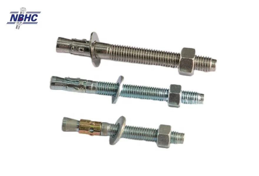 NBHC001AN High Quality Carbon Steel M6 M8 M10 galvanized Expansion Hex Washer Nut Bolt Anchor Wedge Anchor