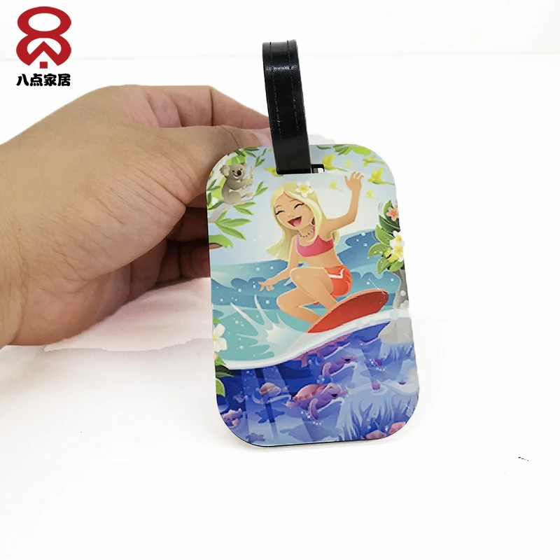 Travel decorating accessories Sublimation MDF Blank Custom Luggage Tag