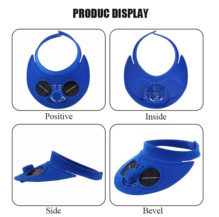 New Design Cheap sun visor hat with solar powered fan Children Fashion solar powered fan hat for kids