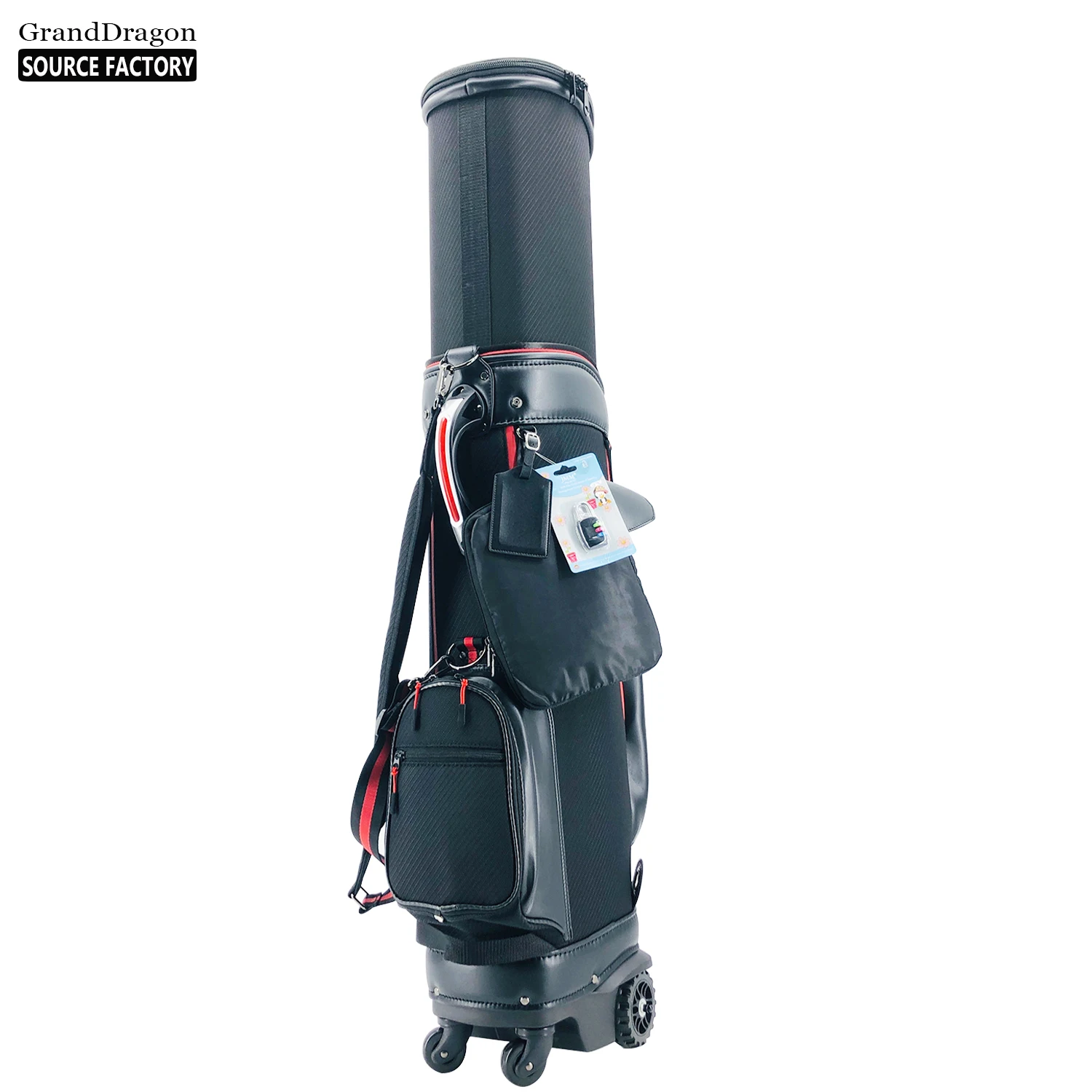 Good Quality New Custom Nylon Lightweight Single Strap Golf Stand Bag with Wheels Golf Trolley Golf Cart Bag